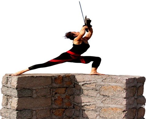 Students practicing Kalaripayattu martial arts training